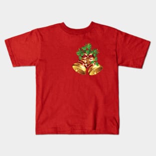 Golden Christmas Bell Kids T-Shirt